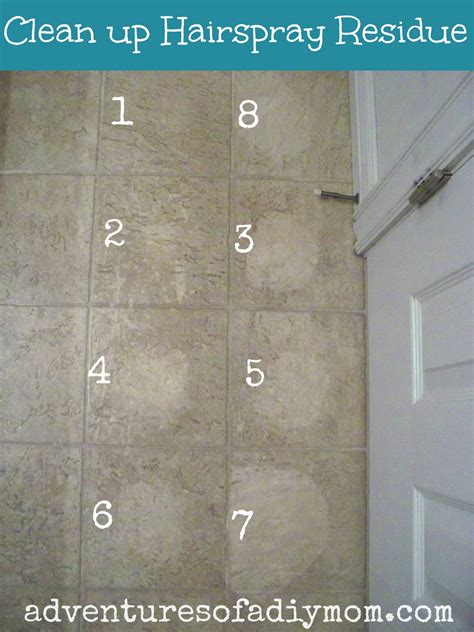 how to remove hairspray residue from tile floor